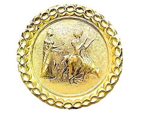 CHAMBA THAL (Radha Krishan with Divine Cow 24") : Amazon.in: Home & Kitchen