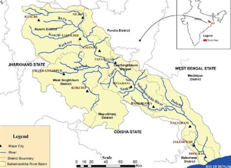 Subarnarekha - Smaller Rivers of India flowing towards East - Geography ...
