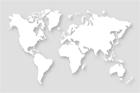 Vector world map on grey background | Premium Vector