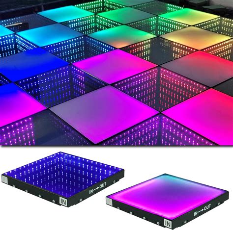 25PCS Dance Floor Stage Lights Tempered Glass with Flight Case Infinity ...