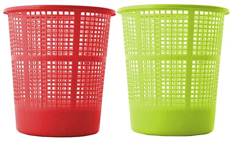 Kuber Industries Plastic 2 Pieces Mesh Dustbin Garbage Bin for Office ...