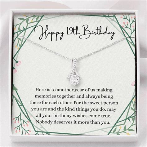 rakva 925 Silver Gift Daughter Necklace, Happy 19th Birthday Necklace ...