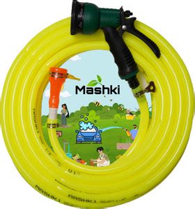 MASHKI 50 Feet (15M) 1/2 Inch (12.5mm) Water Pipe With Water Spray Gun ...