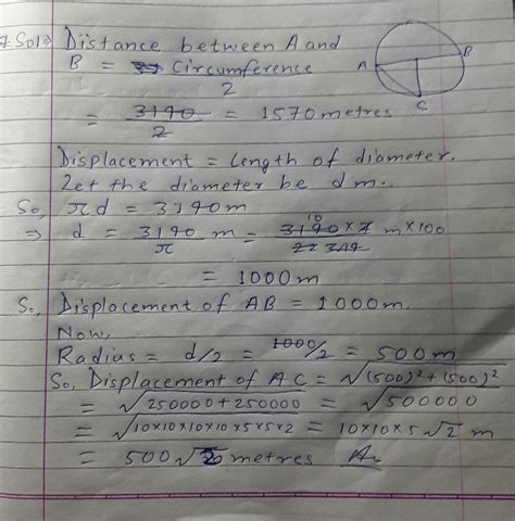 a circular track has a circumference of 3140m with AB as one of the ...