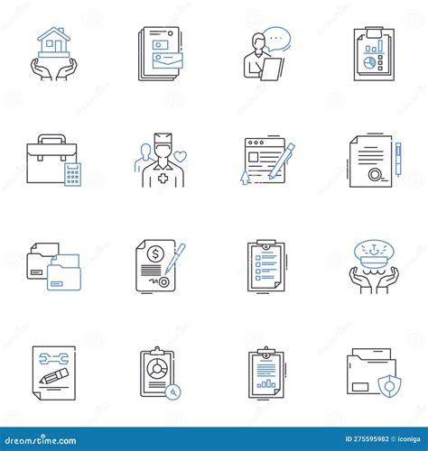 Defense Mechanism Line Icons Collection. Repression, Denial, Projection ...