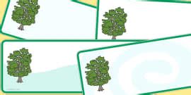 Editable Tree Labels (teacher made) - Twinkl
