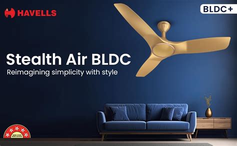 Buy Havells 1200mm Stealth Air BLDC Motor Ceiling Fan | Remote ...