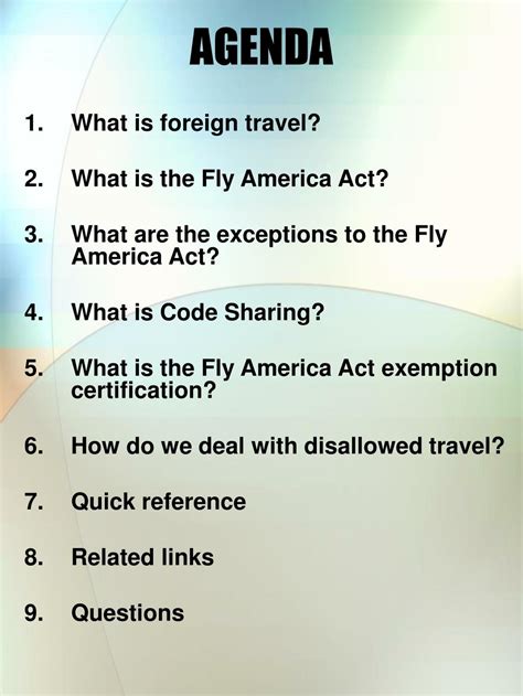 PPT - The Fly America Act PowerPoint Presentation, free download - ID ...