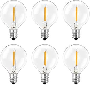 Buy XERGY G40 LED Replacement Light Bulbs for String Lights, E12 Base ...