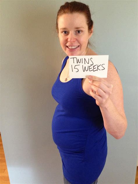 Twin Parenting: 15 week twin belly