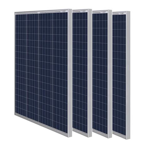 Buy HQST 4 Packs 100 Watt 12 Volt Polycrystalline Solar Panel with MC4 ...