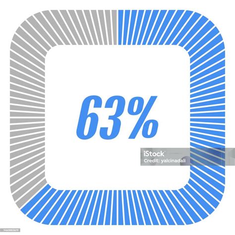 63 Percent Square Shape Percentage Diagram For Infographics Documents ...