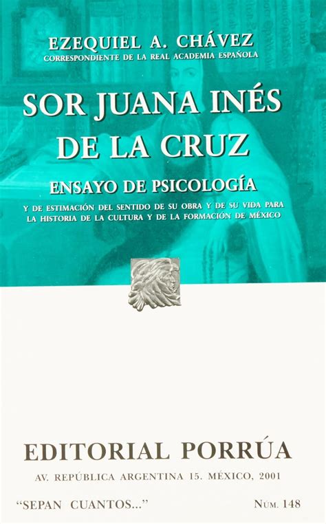Buy Sor Juana Ines de la Cruz: Ensayo de psicologia / Psychology Essay ...