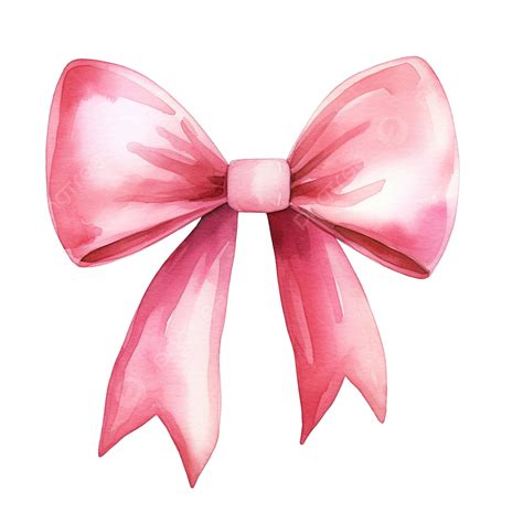 Watercolor Pink Bow Illustration Clipart, Bow Clipart, Watercolor ...