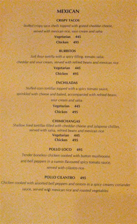 Menu at Pascal's The British Pub, Noida