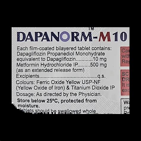 DAPANORM M 10MG TABLET 10'S Price, Uses, Side Effects & Substitutes ...