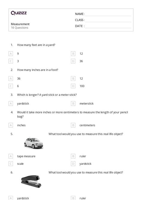 50+ Measuring in Yards worksheets on Quizizz | Free & Printable