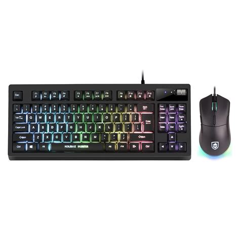 Buy RGB Gaming Keyboard and Mouse Combo,87 Keys Gaming Keyboard USB ...