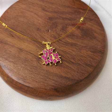 Krishna Kundan Jadau Invisible Necklace - Ruby – AJ Punnagai