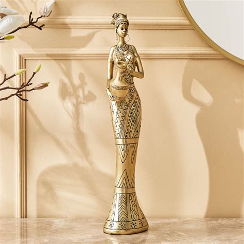 Buy Jaguar Hero Polyresin Standing African Holding Pitcher Figurine ...