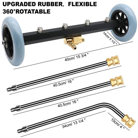 ZALALOVA Pressure Washer Undercarriage Cleaner, 16 Inch Power Washer ...