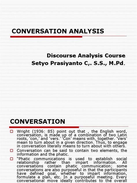 Image result for Conversational Analysis