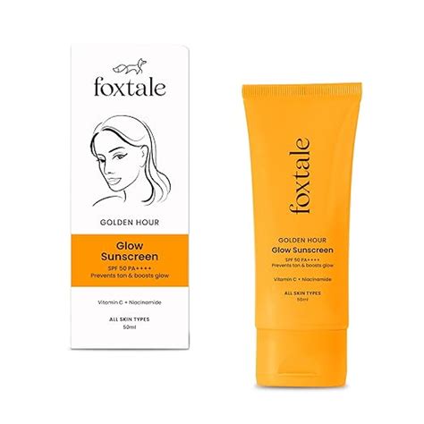 Foxtale SPF 50 Vitamin C Glow Sunscreen with PA++++ & Niacinamide ...