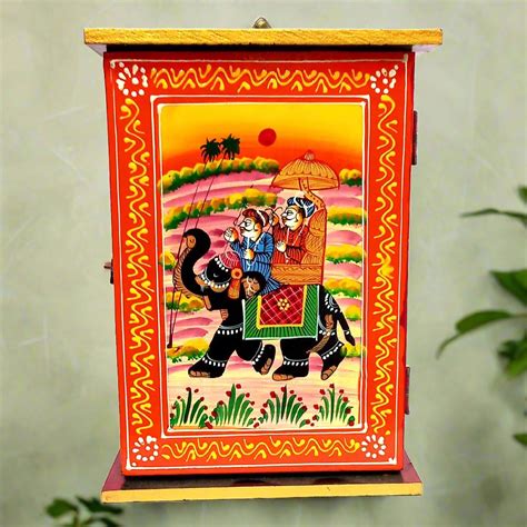 Wooden Rajasthani Key Holder Box - KK GIFT STORE