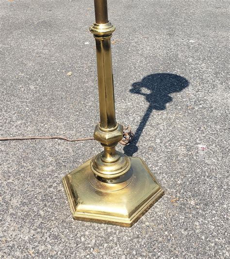 Mid-20th Century Stiffel Brass 4-Way Torchiere Milk Glass Floor Lamp ...