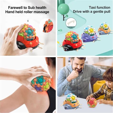 Buy BVCED Rotating Magic Bean Cube Spinner Fidget Toy Football Cube ...