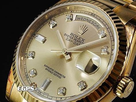 ROLEX 勞力士 Day-Date 36 蠔式 星期日曆型 118238A DD36 經典三角坑紋錶圈 118238 A WZV8952 ...