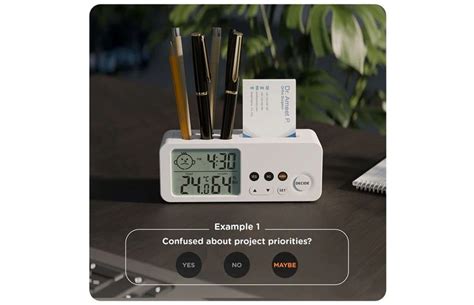 Custom Decider Decision Making Clock with Alarm | Add Your Name & Logo