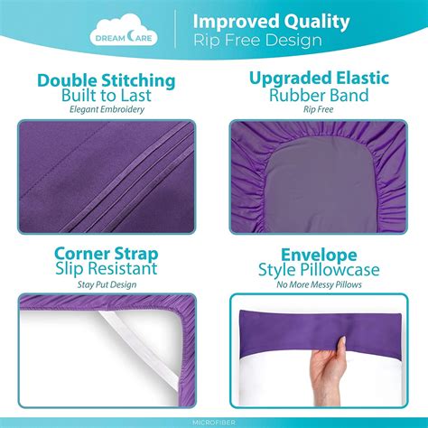 Buy DREAMCARE King Size Sheets - 6 PCS Set - up to 21 inches - 2500 ...