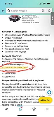 Buy Keychron K12 60% Layout Hot-swappable Bluetooth Wireless/USB Wired ...