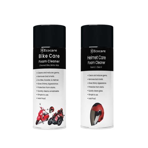 EcoCare Bike Care-500ML and Helmet Care-300ML Foam Cleaner pack of 2 ...