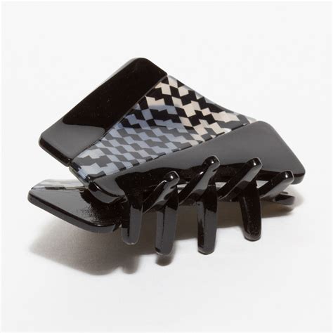 Buy Bindhani Black-White Square Design Hair Claw Clips For Women