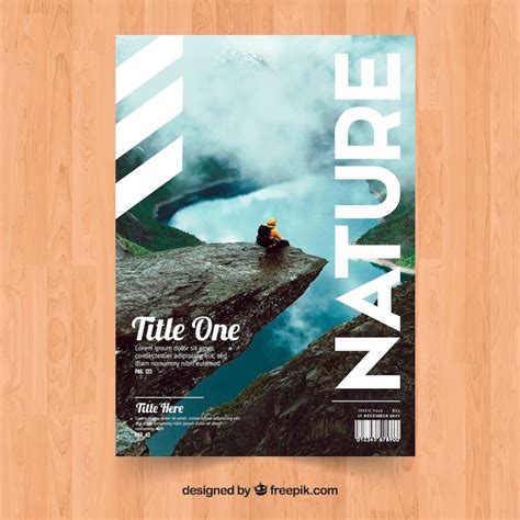 Nature magazine cover template | Free Vector