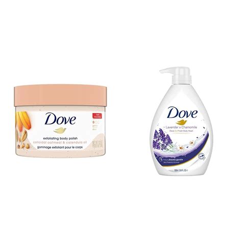 Buy Dove Exfoliating Body Polish Scrub, 298g & Dove Lavender ...