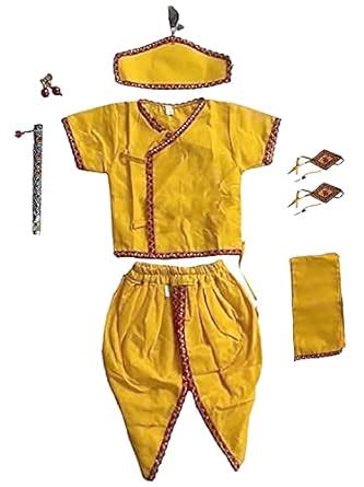 Cotton Naith Little Kids Krishna Dress Little Baby Krishna Krishan Ji ...
