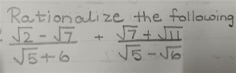 Rationalize the following - Brainly.in