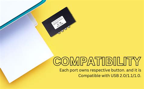WETEK 4 Port USB 2.0 Manual Sharing Switch 1Port Printer Scanner Hub ...
