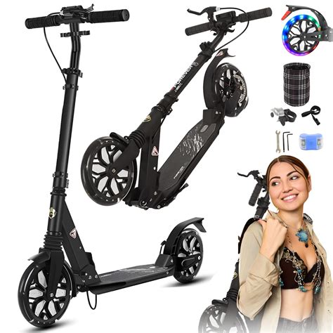 GLDDFDG Commuter Adult Scooter 300 lbs Capacity, Big Wheels Scooters ...