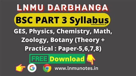 LNMU BSC Part 3 Syllabus Download (Theory + Practical) @www.lnmunotes.in