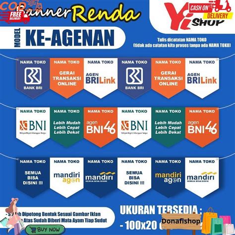Jual Spanduk Banner Renda Konter Top Up Game Ewallet Tagihan Bank Provider Custom D Terlaris ...