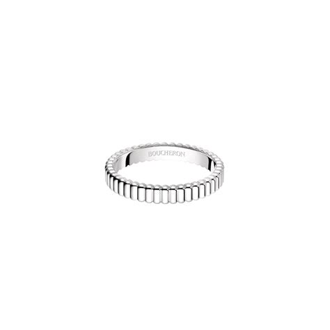 Grosgrain wedding band white gold | Bridal | Boucheron US
