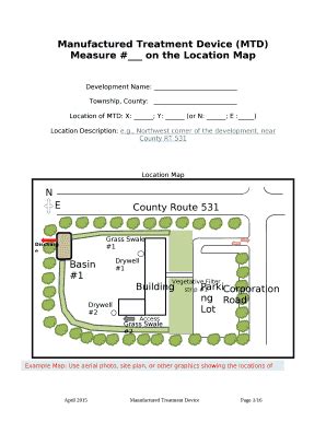 Manufactured Treatment Device (MTD) Doc Template | pdfFiller