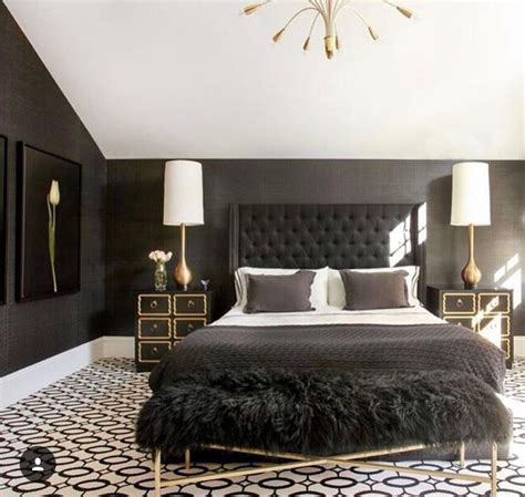 modern black and gold bedroom ideas