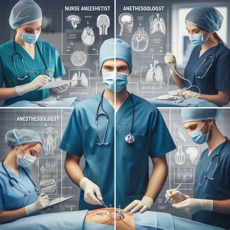 Nurse anesthetist vs. anesthesiologist.