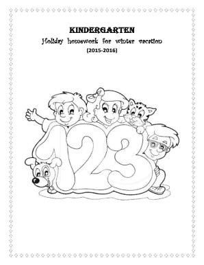 Winter Vacation Work For Nursery Class - Fill Online, Printable ...
