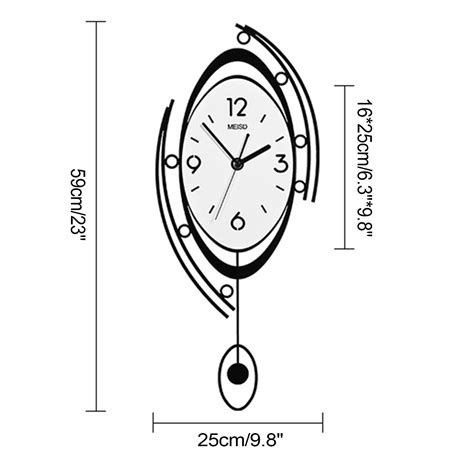 3D Eye Shape Home Office Modern Pendulum Wall Clock | Ubuy India